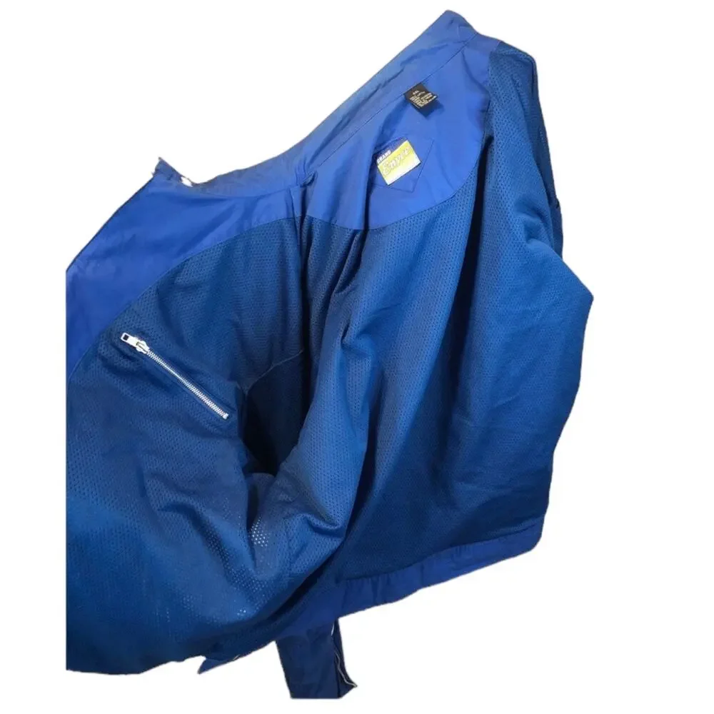 Y2K Enyce Racing Jacket Blue Yellow Logo Zip-Up XXL 2000s Streetwear
